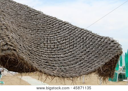 Beach Umbrella On Sea
