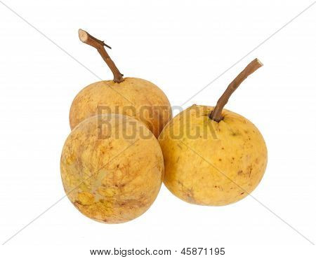 Santol frutta isolato e bianco sfondo