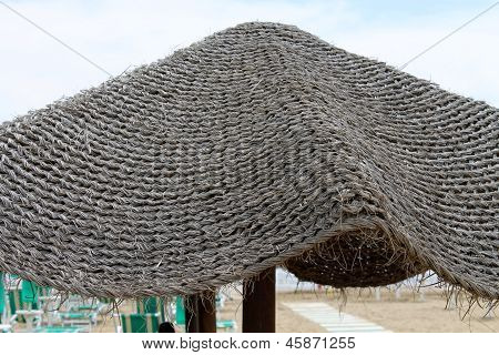 Beach Umbrella On Sea