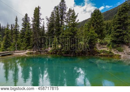 The Inkpots Area Of Johnston Canyon In Banff National Park Alberta Canada