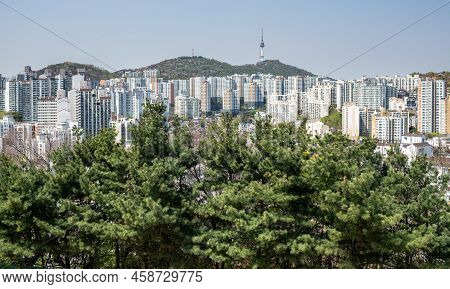 Panoramic Cityscape Of Seoul, Capital Of South Korea