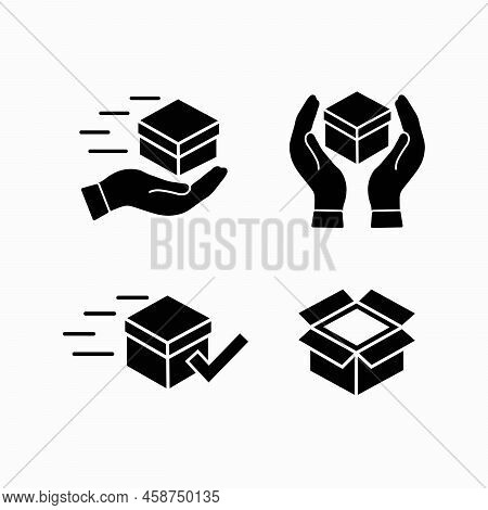 Box Line Icons. Package, Delivery Boxes, Cargo Box. Cargo Distribution, Export Boxes, Return Parcel 
