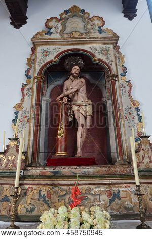 Icod De Los Vinos, Tenerife, Spain, April 25, 2022: Image Of Jesus Christ In The Church Of Saint Fra
