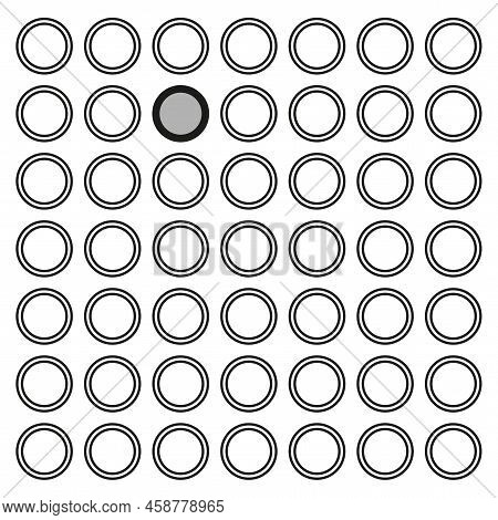 Circle Set For Decoration Design. Edge Frame. Round Frame Set. Vector Illustration. Stock Image.