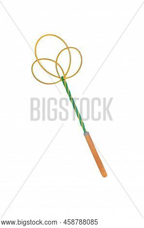 Old Rusty Carpet Beater Isolated On White