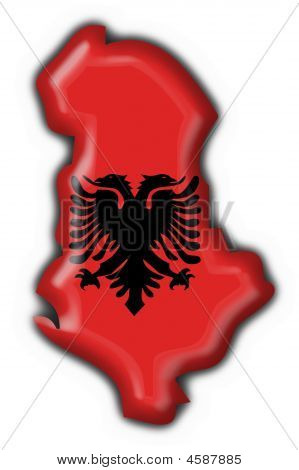 Albansk-knappen Flag kort form