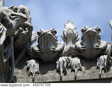 Kiev, Ukraine June 10, 2021: The Facade Of The Building 