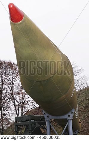 Kyiv, Ukraine December 10, 2020: Medium-range Ballistic Missile R-12 Class 