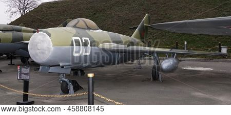 Kiev, Ukraine December 10, 2020: Mig-17 Jet Fighter In The Museum Of Military Equipment For Public V