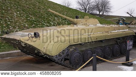 Kiev, Ukraine December 10, 2020: Bmp-1 Infantry Fighting Vehicle At The Museum Of Military Equipment