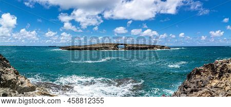 Laie Arch And Beach Scenes At Laie Point Oahu Hawaii