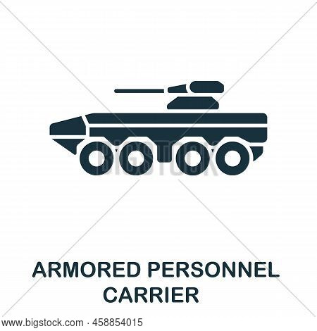 Armored Personnel Carrier Icon. Monochrome Simple Line Weapon Icon For Templates, Web Design And Inf