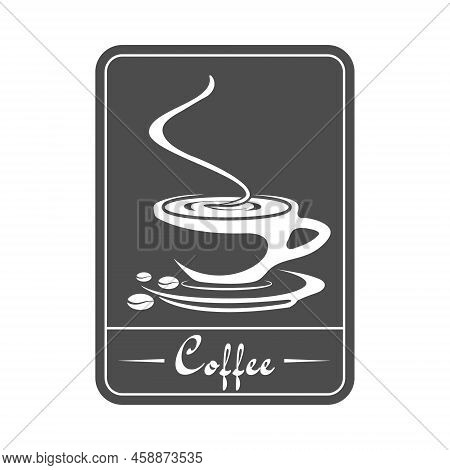 A Cup Of Coffee. Vector Icon For Coffee Shops, Websites And Applications. Flat Style