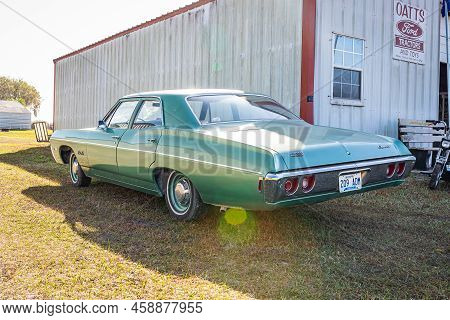 Fort Meade, Fl - February 23, 2022: 1968 Chevrolet Bel Air 307 At Local Tractor Show