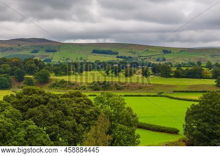 Landscape In The South Lakeland , Ruskin View. Cumbria, England, Uk.