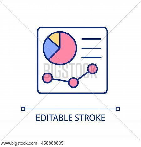 Graph Data Analysis Rgb Color Icon. Business Statistics. Data Visualization. Decision Driving Insigh