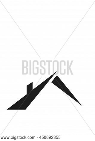 Roof House Icon Modern Minimalistic Logo. Vector