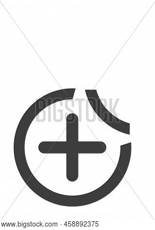 More Icon Flat Style On White Background Vector Illustration