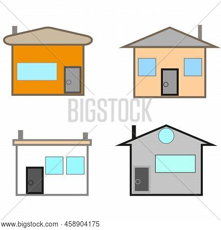 House On A White Background. Vector Illustration. Stock Image.