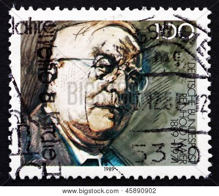 Francobollo Germania 1989 Reinhold Maier, politico