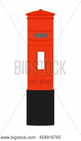 Vintage Letterbox At Post Office Semi Flat Color Vector Object