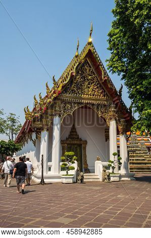 Bangkok, Thailand - February 22, 2020: Wat Pho (known Also As The Temple Of The Reclining Buddha) Is