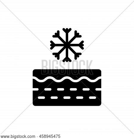 Protection Of Skin Frostbite Silhouette Icon. Effect Of Skin Cold Pictogram. Barrier From Cooling Co