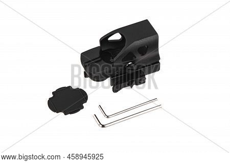 Modern Optical Collimator Sight. Aiming Device For Shooting At Short Distances. Isolate On A White B