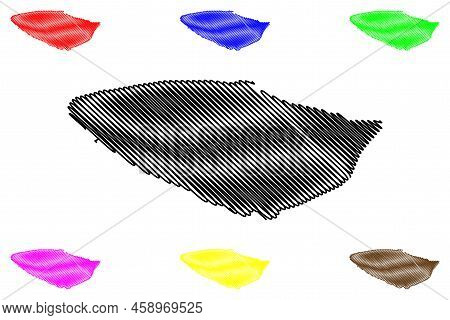 Sodermalm Island (stockholm, Baltic Sea, Kingdom Of Sweden) Map Vector Illustration, Scribble Sketch