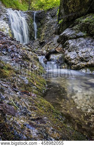 Janosik Holes, Little Fatra, Slovak Republic. Hiking Theme. Long Time Photo Exposure.