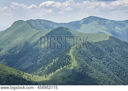 Mountain Landscape From Big Rozsutec, Little Fatra, Slovak Republic. Summer Scene. Beauty In Nature.