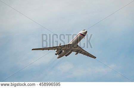 Russia, St. Petersburg, 28 July 2022: Military Aircraft And Helicopters Of The Air Force Fly On The 