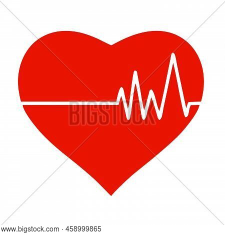 Heart Icon. Heart Icon Isolated On A White Background. Red Heart Icon Art. Heart Icon Eps. Heart Ico