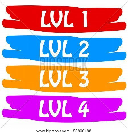 Level icons set