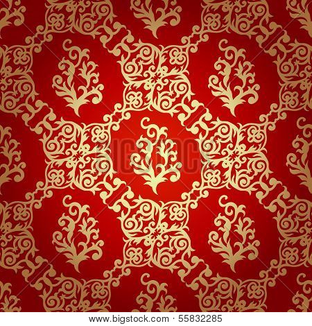 Seamless Pattern Background.Damask Wallpaper.