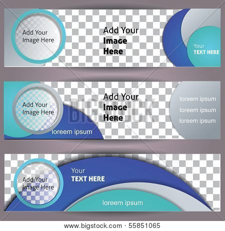 Set of web banners. Vector template.