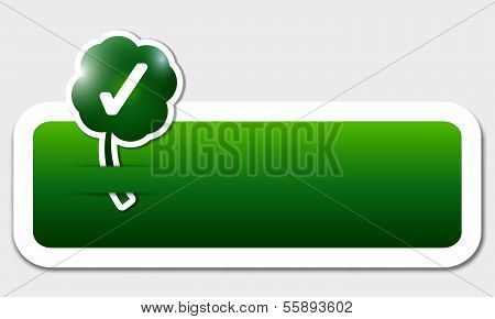 Green Box For Text With Cloverleaf