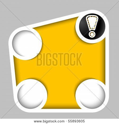 Abstract Frame With Alert Icon
