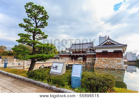 The bridge to the gate of Hiroshima castle
