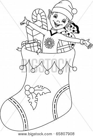 elf coloring page