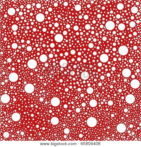 Red spotted seamless pattern