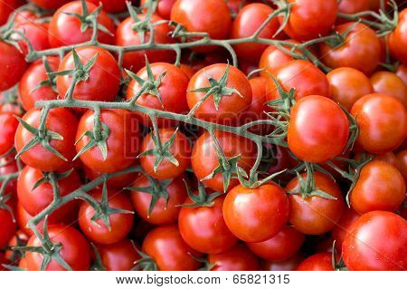 Cherry tomatos on a market