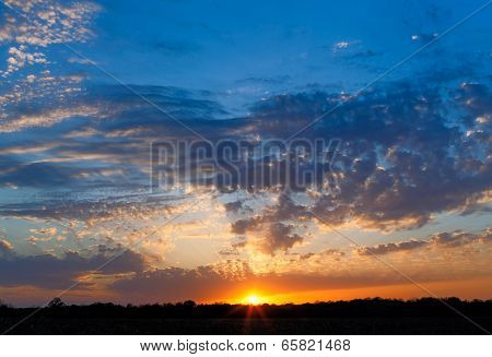 Midwestern Sunset Sky