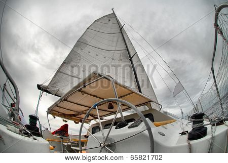 Sail Yacht In The Faithful Weather