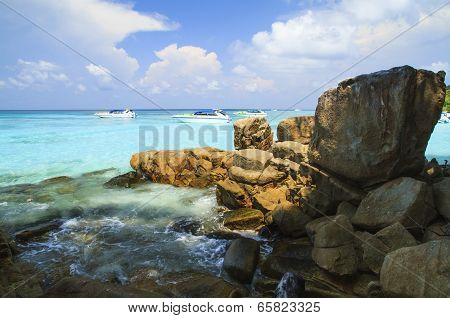 Rock On The Beach At Tachai Island