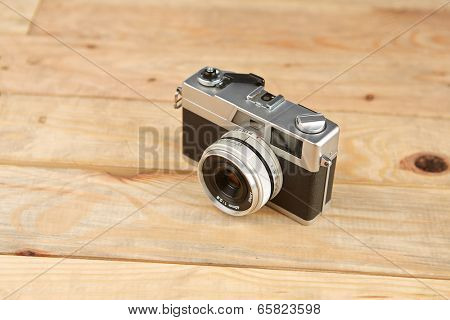 Old vintage rangefinder film camera