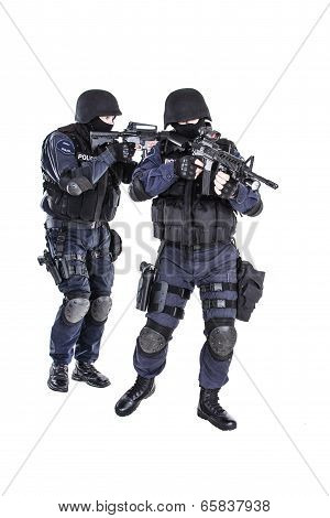 SWAT team in action