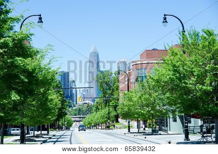 Looking At Charlotte The Queen City Financial District From A Distance