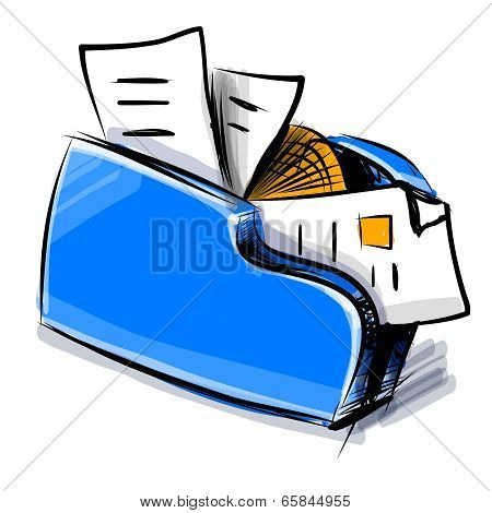 Folder icon cartoon vector illustration
