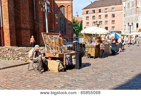 Souvenirs Trade In Riga, Latvia